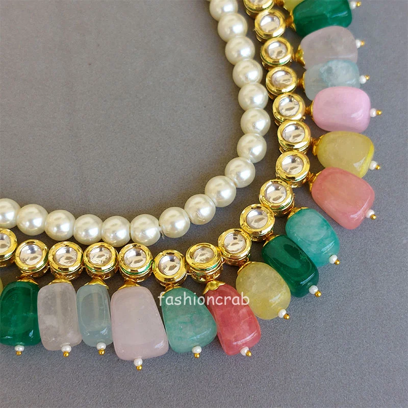 Kareena Multicolor Kundan Jewellery Set