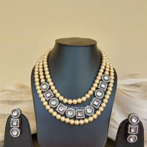 Kiara Long Necklace Set for Saree