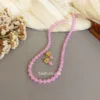 Lavender Pearl Mala for Saree