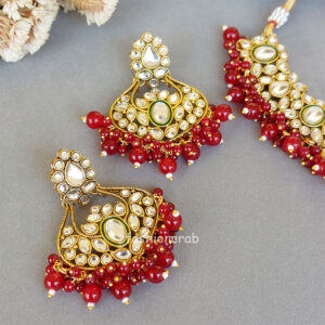 Maroon Colour Jewellery Set for Wedding