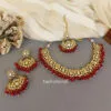 Maroon Colour Jewellery Set for Wedding