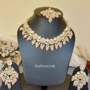 Peach Color Necklace Set