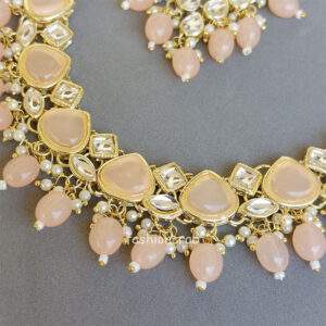 Peach Color Necklace Set