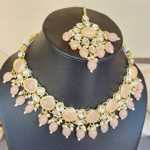 Peach Color Necklace Set