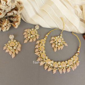 Peach Color Necklace Set