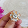 Peach Color Zirconia Ring