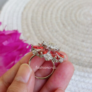 Pink Color Zirconia Ring