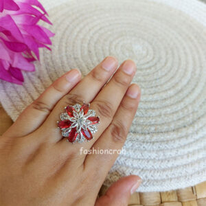 Pink Color Zirconia Ring