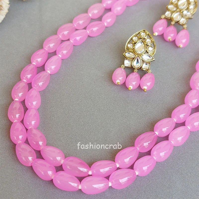 Light Purple Pearl Set for Saree