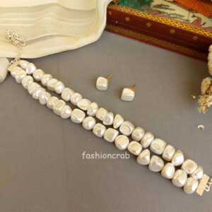 Saara Real Shell Pearl Choker Set