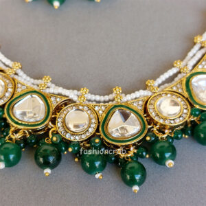 Sonam Kundan Jewellery Set - Green