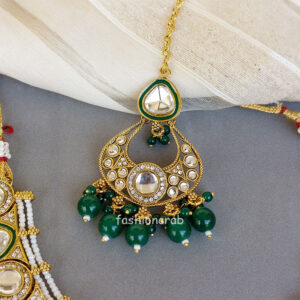 Sonam Kundan Jewellery Set - Green