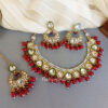 Sonam Kundan Jewellery Set - Maroon