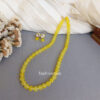Yellow Pearl Mala for Saree