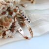 Black Stone Anti-Tarnish Bracelet - Rose Gold