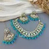Blue Kundan Bridal Jewellery Set for Wedding