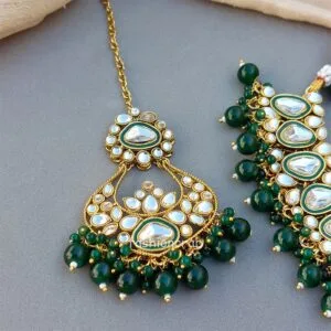 Green Kundan Bridal Jewellery Set for Wedding