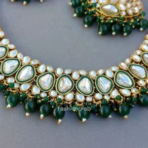 Green Kundan Bridal Jewellery Set for Wedding