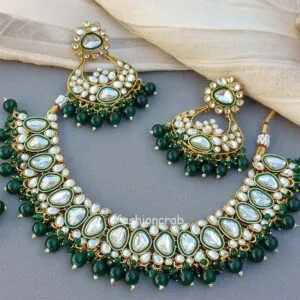 Green Kundan Bridal Jewellery Set for Wedding