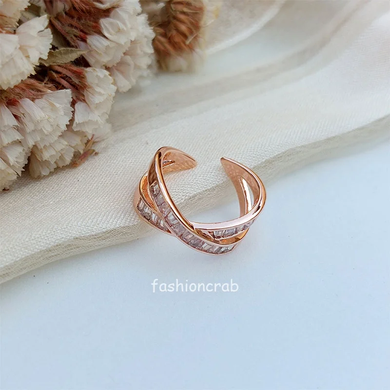 Love Knot Anti Tarnish Ring - Rose Gold