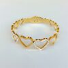 Love Lock Heartlet Anti Tarnish Bracelet - Golden-01 Love Lock Heartlet Anti Tarnish Bracelet - Golden