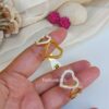 Love Lock Heartlet Anti Tarnish Bracelet - Golden-03 Love Lock Heartlet Anti Tarnish Bracelet - Golden