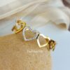 Love Lock Heartlet Anti Tarnish Bracelet - Golden-04 Love Lock Heartlet Anti Tarnish Bracelet - Golden