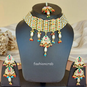 Mahie Gill Jadau Choker - Multicolor