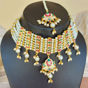 Multicolor Jadau Necklace for Bride