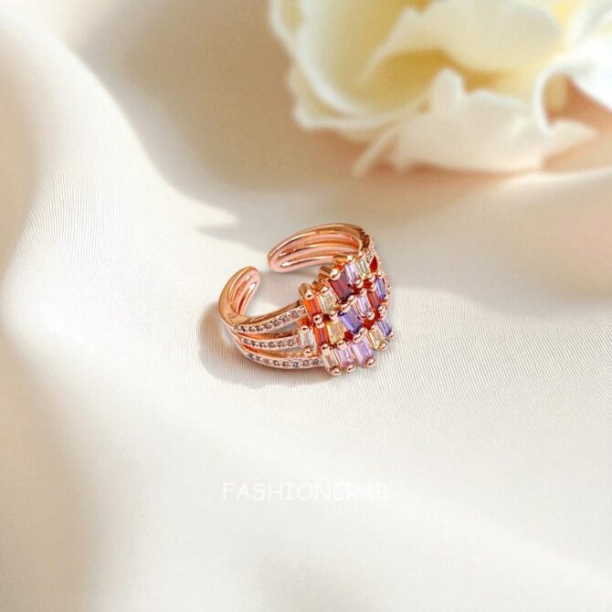 Multicolor Rose Gold Ring