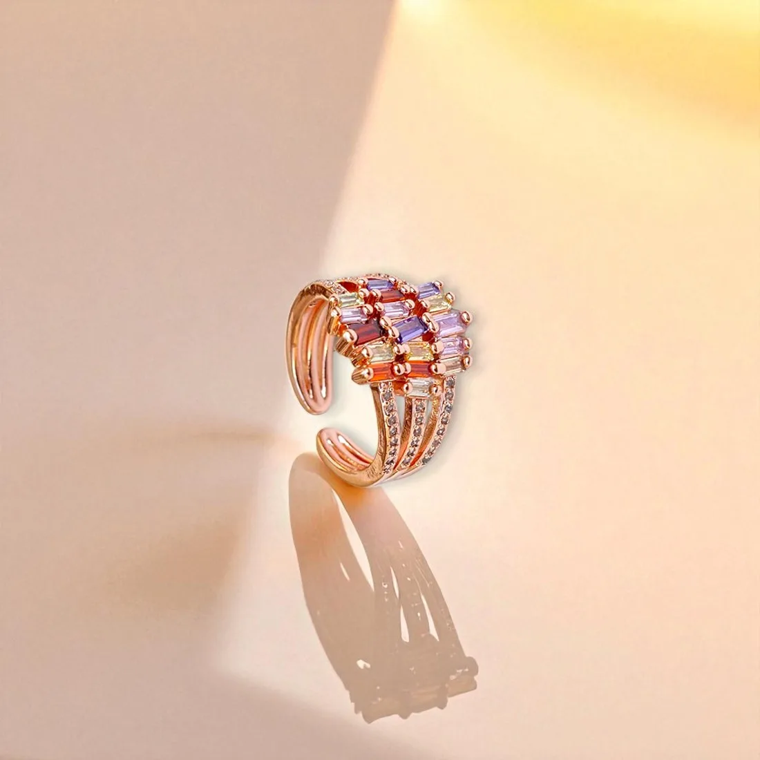 Multicolor Rose Gold Ring