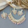 Peach Color Necklace Set for Wedding