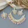 Peach Color Necklace Set for Wedding