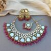 Purple Kundan Jewellery Set for Wedding