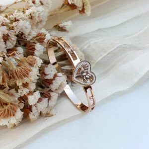 Rhythmic Heartbeat Anti-Tarnish Bracelet - Rose Gold