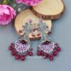 Saira Brass Earrings - Pink-03 Saira Brass Earrings - Pink
