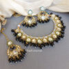 Sonam Kundan Jewellery Set - Black