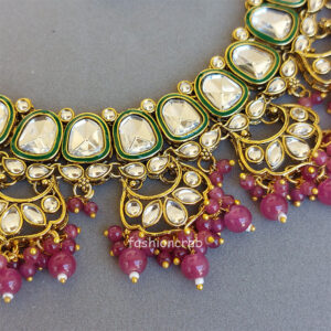 Traditional Purple Kundan Necklace