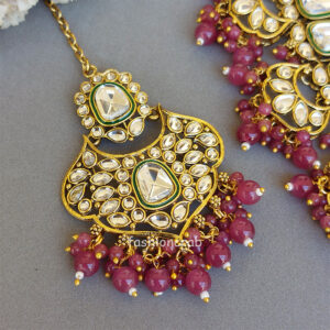 Traditional Purple Kundan Necklace