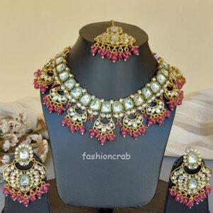 Traditional Purple Kundan Necklace