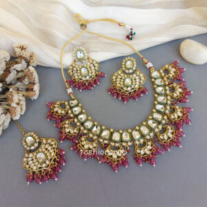 Traditional Purple Kundan Necklace