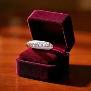 White Anti Tarnish Ring for Girls