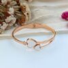 White Heart Anti Tarnish Bracelet - Rose Gold