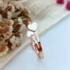 White Heart Anti Tarnish Bracelet - Rose Gold White Heart Anti Tarnish Bracelet - Rose Gold