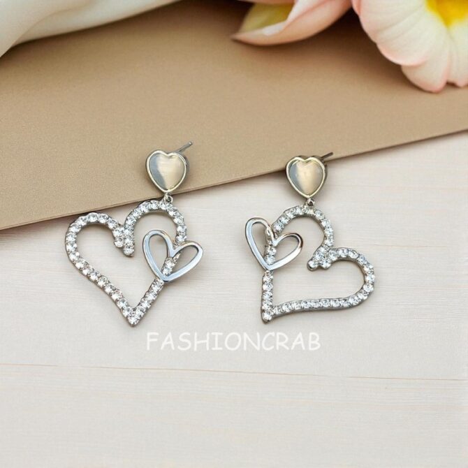 Heart Shaped Anti Tarnish Earrings-04 Heart Shaped Anti Tarnish Earrings