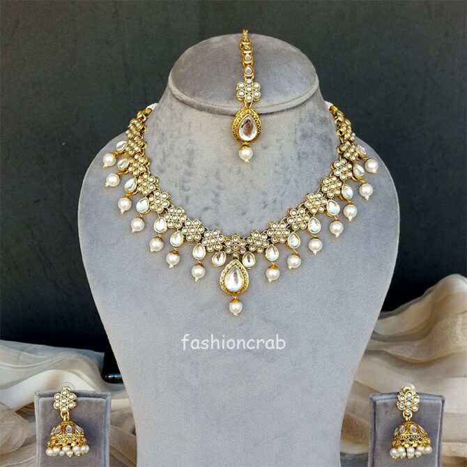 Jhanvi Kundan Jewellery Set for Wedding