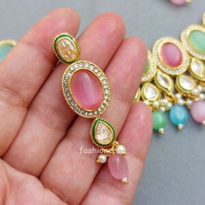 Kajal AD Stone Necklace Set - Multicolor