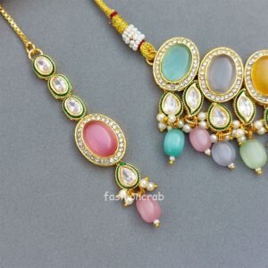 Kajal AD Stone Necklace Set - Multicolor