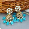 Katrina Kundan Jewellery Set - Light Blue