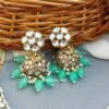 Katrina Kundan Jewellery Set - Pista Green-01 Katrina Kundan Jewellery Set - Pista Green